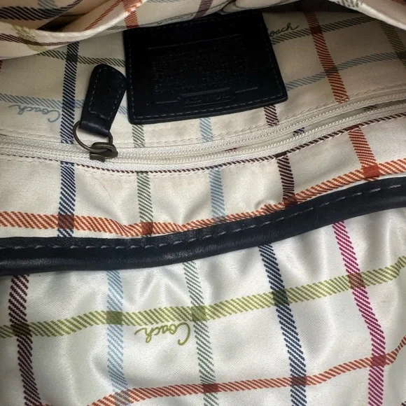 Coach Black Leather Shoulder Bag with Gold Accents - Picture 9 of 15